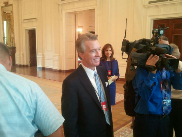 Warren Armstrong in the White House East Room.